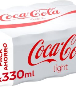 Coca-Cola Light Refresco de Cola Sin Azúcar Pack 24 x 330 ml | Bebida de cola sin azúcar, sin calorías, excelente para consumir en cualquier momento