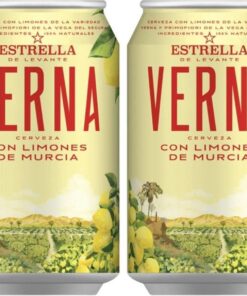 Estrella Levante Verna | Cerveza Con Limón | Cereal Tostado | Murcia | 1963 | Caja 24 Latas x 33 cl (Paquete de 2)