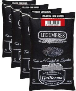 Guillermo | Lenteja beluga caviar (Salamanca) - Saco 500g. | Gourmet | Calidad Extra | Opción para vegetarianos y veganos | Sabor más rico e intenso y terroso que otras variedades de lentejas