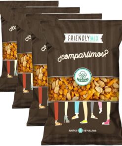 El Nogal Frutos Secos Cóctel de Frutos Secos Sabor Tex-Mex Bolsa, 125 G. SIN GLUTEN. APTO PARA CELÍACOS. (Paquete de 4)