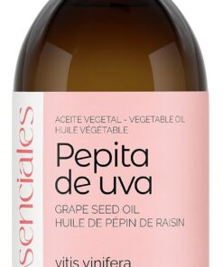 Essenciales - Aceite Vegetal de Pepita de Uva, 100% Puro y Natural, 200 ml | Aceite Vegetal Vitis Vinifera, 1ª Presión Frío