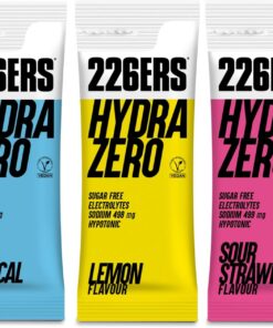 226ERS Pack Hydrazero Monodosis - Lote de 3 Sobres de Bebida de Electrolitos de 7,5g (Sabores Limón, Fresa y Tropical) - Pack de Prueba de Sales Minerales Hipotónicas, Sin Azúcar, Sin Gluten