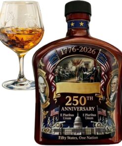 Decantador patriótico de whisky de 350 ml, contenedor patriótico | Botella de licor de vidrio número 250 para hombres, padres, novios, maridos, hogares, cocinas