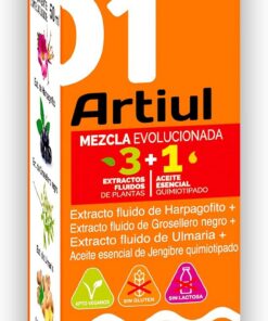 Novadiet - ARTIUL+ACEITE ESENCIAL DE JENGIBRE con Extracto Fluido de Harpagofito, Grosellero negro, Ulmaria - Alivio de Molestias Inflamatorias y Dolorosas del Aparato Locomotor - Envase de 50 ml