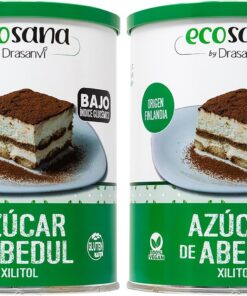 Drasanvi ECOSANA AZÚCAR ABEDUL CERTIFICADO BIO by - Bajo Índice Glucémico - VEGANO - SIN GLUTEN - 500g (Paquete de 2)