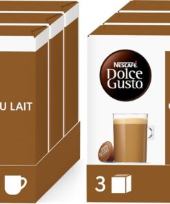 NESCAFÉ Dolce Gusto Café con Leche, 90 cápsulas, Intensidad 7 (3 pack x 30) (Paquete de 2)