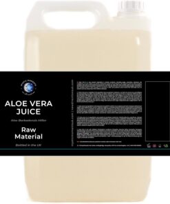 Mystic Moments Jugo de aloe vera, jugo de hoja de aloe barbadensis con sorbato de potasio y ácido cítrico, ingrediente hidratante para la piel, el cabello y los cosméticos de bricolaje, base botánica