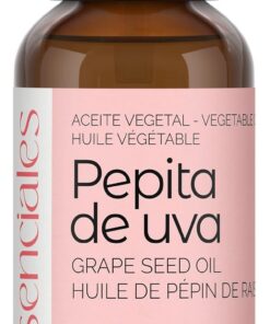Essenciales - Aceite Vegetal de Pepita de Uva, 100% Puro y Natural, 30 ml | Aceite Vegetal Vitis Vinifera, 1ª Presión Frío