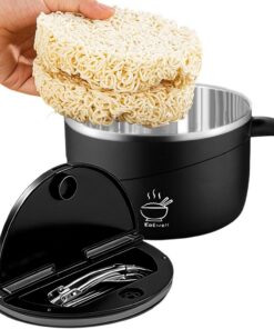Cuencos para Fideos con Palillos 1200ml Portátil Tazones de Sopa | Acero Inoxidable 304 Cuenco de Fideos para Hogar, Cocina, Residencia Universitaria, Arroz, Pho, Sopa, Pasta,
