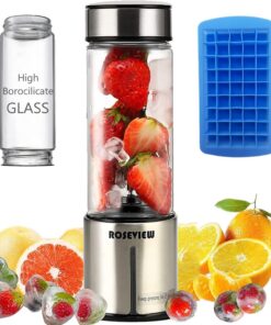 Batidora portátil para batidos, botella de vidrio, mini USB, recargable, 2 baterías, batidos de mano, licuadora USB, licuadora inalámbrica para batidos personales