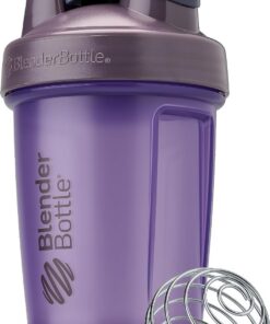 Blender Bottle Classic V2 - Botella mezcladora perfecta para batidos de proteínas y preentrenamiento, 20 onzas, morado a todo color