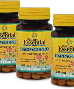 Nature Essential | Harpagofito 500 mg | Extracto Seco 60 Comprimidos (Pack 3 unidades)