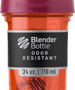 BlenderBottle Botella mezcladora Pro Series perfecta para batidos de proteínas y preentrenamiento, 24 onzas, coral a todo color