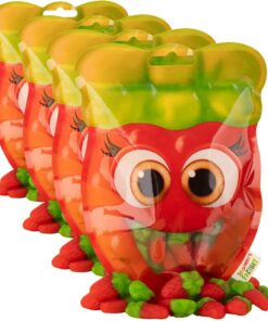 Gommy's Factory Fresita, Gominola, Fresa, 90 Gramos (Paquete de 4)