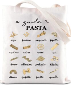 FOTAP PASTA Guide - Bolsa de mano para amantes de la pasta, regalo para amantes de la pasta, juego de tabla de pasta italiana, regalo para amantes de los fideos