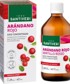 SANTIVERI - Arándano Rojo Concentrado - 180 mg PAC/100 ml - 490 ml | Vegano, sin gluten y sin lactosa - Formato líquido