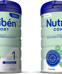Nutribén Confort - Leche en Polvo Bebé AntiCólicos y AntiEstreñimiento desde el Primer Día | Alimento Completo | sin Aceite de Palma | 1 Bote de 800g (Paquete de 2)