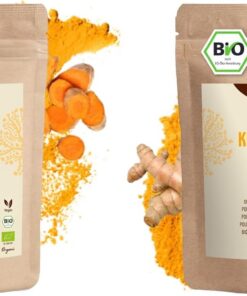 Polvo de Cúrcuma 1000g | raíz finamente molida | ideal para preparar una leche dorada, como complemento del té, platos asiáticos, sopas picantes | vom Achterhof (Paquete de 2)
