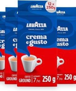 Lavazza Crema e Gusto, Café Molido, también para Cafeteras italianas, Pack de 12, 12 x 250g