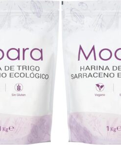 Harina de trigo sarraceno ecológica sin gluten - Harina sarracena ecológica y vegana - Sarraceno, sarrasin o alforfón BIO (Paquete de 2)