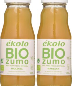 Ekolo Zumo De Manzana Ecológico, 100% Exprimido, 12 Botellas * 200Ml 2400 ml (Paquete de 2)