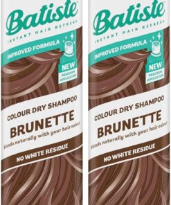 Batiste Champú Seco para Cabello Castaño Aroma Bergamota Melocotón Blanco y Vainilla Sin Sulfatos Vegano Ecofriendly 200ml