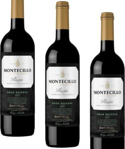 Montecillo Gran Reserva Vino Tinto D.O. Rioja- 1 botella de 75 cl (Paquete de 3)