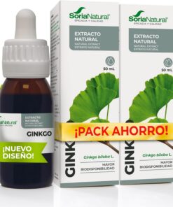 Soria Natural - EXTRACTO DE GINKGO BILOBA S. XXI - Complemento alimenticio - 50 ml – Activa tu circulación – Favorece la actividad mental - Antioxidante (PACK2)