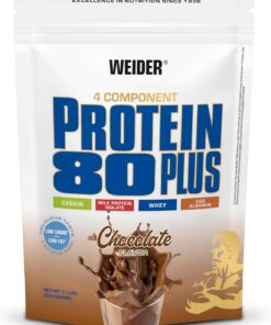 Weider Protein 80 Plus, 500g, Chocolate | Proteína en Polvo de 4 Componentes, 80% de Proteínas, Batido Cremoso con Calcio y Vitamina B6