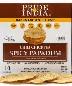 Picante garbanzo (Chana Dal) Masala Papadum - 10pc