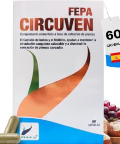 FEPA CIRCUVEN 60 Cápsulas con Extractos de Castaño de Indias, Meliloto y Ruscus – Complemento Alimenticio para la Circulación y Bienestar de Piernas – Fepadiet