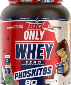 BIG Only Whey Zero Sabor Phoskitos – Proteína Concentrada de Suero de Leche con Topping de Chocolate con Leche, Fácil Digestión, Sin Lactosa, Alta en Proteínas 1 Kg