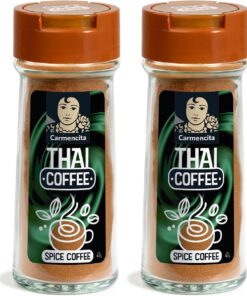 Carmencita Thai Coffee, Mezcla de Especias para Café, Sin Gluten, Tarro de Cristal, 40 g (Paquete de 2)