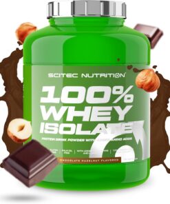 Scitec Nutrition 100% Whey Isolate - Puro Poder Proteico con BCAAs - Glutamina y Arginina - Fórmula sin Azúcar ni Gluten, 2 kg, Chocolate-Avellana