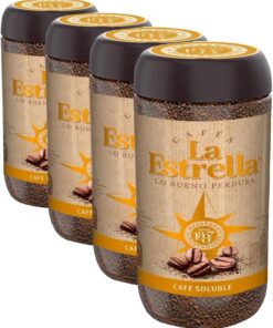 La Estrella Café Soluble Natural, 200g, 200 gramo, 1 (Paquete de 4)