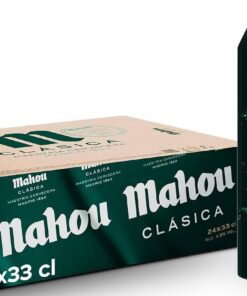 Mahou Clásica, Cerveza Lager Dorada, Pack 24 Latas x 33cl