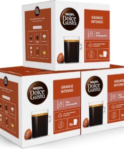 NESCAFÉ Dolce Gusto Café Grande intenso - Cápsulas de Café, 48 Cápsulas (3 x 16) - Americano Grande - Originales para cafeteras Dolce Gusto