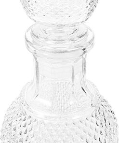 LIFKOME Botella Decantadora de Licor de Vidrio Transparente 250ml, Diseño Artístico para Restaurantes y Celebraciones