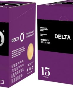 Delta Q- Cápsulas de Café Molido Mythiq - Espresso Intenso con Notas de cacao, chocolate, frutos secos tostados y matices de frambuesa- Intensidad 15 - Molido Natural - 80 cápsulas (Paquete de 2)
