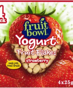 Fruit Bowl Copos De Fruta De La Fresa Con Una Capa De Yogur (4X25g) (Paquete de 6)