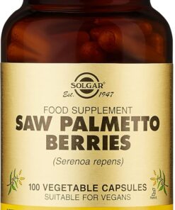 Solgar Sabal Extracto de Baya (Serenoa repens) | 100 Cápsulas | Extracto pulverizado y baya en polvo · Apto veganos, vegetarianos y kosher