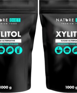 Nature Diet - Azúcar Xilitol 1kg | Xilitol de Finlandia 1000g | Azúcar de abedul 100% (Paquete de 2)
