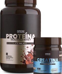 Grow Wellness Lote Proteína Aislada Chocolate Salado 1 kg + Creatina Monohidrato Creapure 250 g | Whey Isolate CFM
