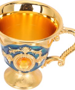 Cabilock Copa Pequeña de Licor y Vino de Metal Estilo Europeo 30 Ml Resistente a Golpes Taza Retro para Hogar Uso en Fiestas y Bar Set de 1 Unidad