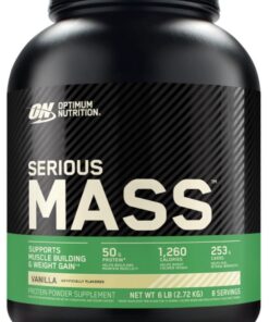 Optimum Nutrition Serious Mass Proteína para Ganar Peso, Sabor Vainilla, 2.73kg, 8 Servicios