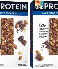 Be-Kind Barrita de proteínas con doble chocolate negro y frutos secos, 50g (Paquete de 2)
