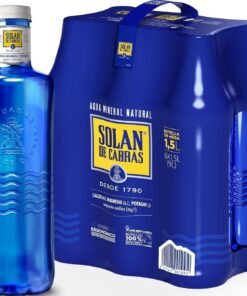 Solán de Cabras, Pack 6 Botellas x 1,5L, Agua Mineral Natural Sin Gas, Baja en Sodio