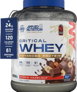 Applied Nutrition Critical Whey Protein Powder – Polvo de Proteína Whey Crítica para Construcción Muscular, Alta en Proteínas con BCAAs y Glutamina (Choco Bueno) (2kg - 67 Porciones).