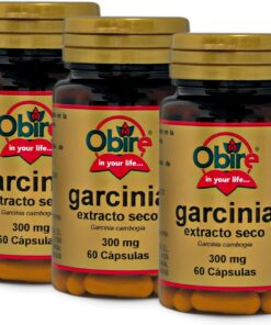 Obire - Extracto de Garcinia Cambogia 300 mg - 60 Cápsulas - 60% Ácido HCA - Ayuda a Fortalecer Sistema Inmunitario y a Perder Grasa - Pack 3 Unidades