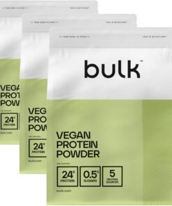 Bulk Proteína vegana en polvo, Cafe con caramelo, 500 g, 14 dosis (Paquete de 3)